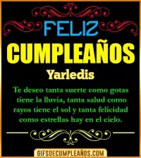 GIF Frases de Cumpleaños Yarledis